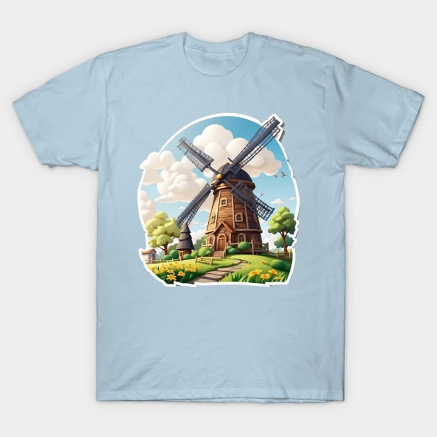 Cool Windmill T-Shirt by M.V.design